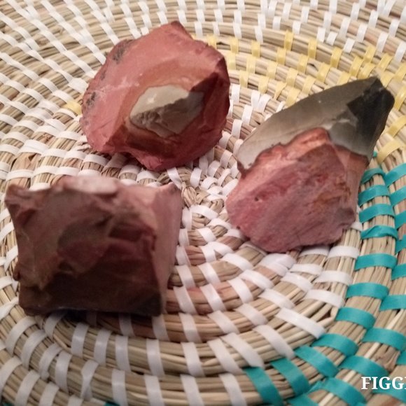 Set of 3 Desert Jasper Stones - Rough - Picture 6 of 9